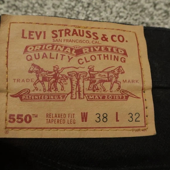 vintage Levi's 550 jeans‎ mens 36X32.5 Relaxed Fit Tapered Leg usa 80s deadstock